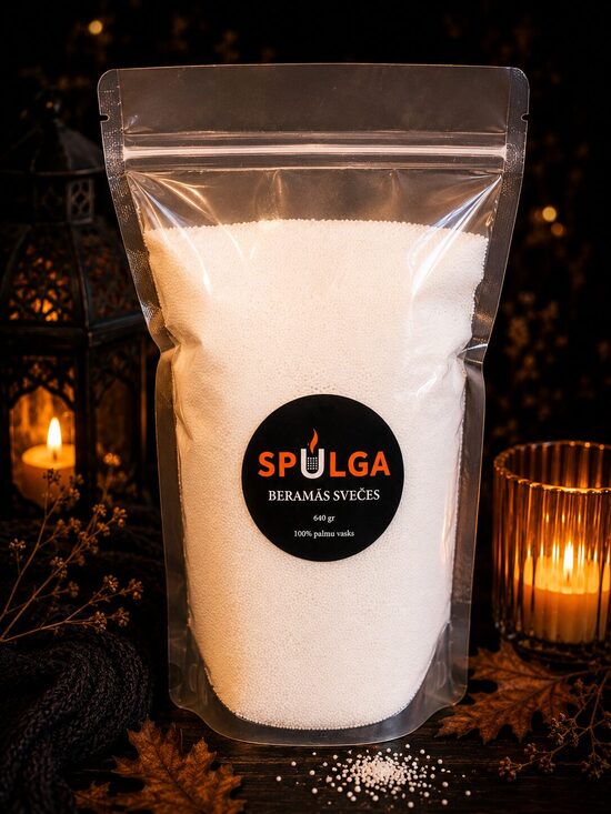 Beramā svece, balta, 640 gr